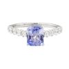 Image 2 : 2.34 ctw Sapphire and Diamond Ring - 18KT White Gold