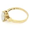 Image 6 : Vintage 14K Yellow Gold 0.65 ctw Petite Oval Cabochon Opal Solitaire Ring Size 6