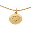 Image 4 : 14K Rose Gold 0.13 ctw Diamond Open Heart Disc Pendant w/ 16" Rope Chain