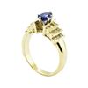 Image 4 : 1.30 ctw Oval Brilliant Blue Sapphire And Diamond Ring - 14KT Yellow Gold