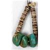 Image 2 : Native American Navajo Turquoise Nugget Earrings