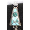 Image 3 : Zuni Old Pawn Sterling Turquoise Inlay Watch Band