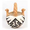 Image 3 : Acoma Double Bird Pottery Basket, Doris Patricio