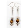 Image 1 : Sterling Tiger's Eye Earrings