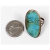 Image 5 : Navajo Old Pawn Sterling Turquoise Ring, Size 10