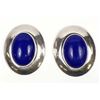 Image 1 : Sterling Silver Lapis Post Earrings