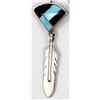 Image 2 : Native American Navajo Sterling Inlay Earrings