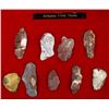 Image 1 : Collection of 9 Alibates Flint Specimens