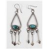 Image 1 : Navajo Old Pawn Sterling Turquoise Earrings
