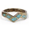 Image 3 : Navajo Sterling Chip Inlay Bracelet and Ring