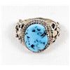Image 1 : Navajo Sterling Turquoise Ring, Size 8.5