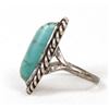 Image 3 : Navajo Old Pawn Sterling Turquoise Ring, Size 7.5