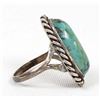 Image 4 : Navajo Old Pawn Sterling Turquoise Ring, Size 7.5