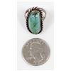 Image 6 : Navajo Old Pawn Sterling Turquoise Ring, Size 7.5