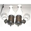 Image 1 : 1 PAIR OF ANGLE LAMP SCONCES with original gl