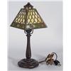 Image 1 : 1 HANDEL BOUDOIR LAMP, with lattice overlay,