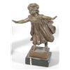 Image 1 : 1 BRONZE FIGURE OF A GIRL playing hide and se