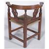 Image 2 : 1 CHERRY CHIPPENDALE CORNER CHAIR with rush s