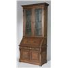 Image 1 : 1 THOMAS BROOKS WALNUT SECRETARY with bookcas