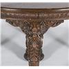 Image 2 : 1 VICTORIAN CARVED OAK DINING TABLE with lion