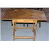 Image 1 : 1 PINE TAVERN TABLE with curved back, 37" wid