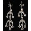 Image 1 : 1 PAIR OF DIAMOND EARRINGS, 31mm long excludi