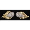 Image 1 : 1 PAIR OF DIAMOND AND 14K GOLD EARRINGS, drop