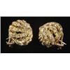 Image 1 : 1 DIAMOND AND 14K GOLD EARRINGS round openwor