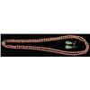 Image 1 : 1 CORAL DOUBLE STRAND NECKLACE with 14k clasp