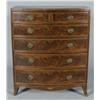 Image 1 : 1 SHERATON INLAID TALL CHEST, with bowed fron