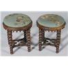 Image 1 : 1 PAIR OF REGENCE STYLE STOOLS with needlepoi