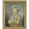 Image 1 : 1 PASTEL PORTRAIT OF A BOY, 23"x19", 19th cen