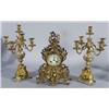 Image 1 : 1 FRENCH GILT METAL 3 PIECE CLOCK SET, clock