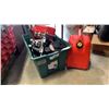 Image 1 : TOTE OF TOOLS, ELECTRIC MOTOR, SQUARES