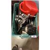 Image 2 : TOTE OF TOOLS, ELECTRIC MOTOR, SQUARES