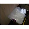 Image 2 : Lot of new garment bags, shoe covers, disposable plastic gloves, elastic bands, safety pins and more