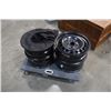 Image 1 : Set of 4 - 15" black steel rims