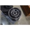 Image 2 : Set of 4 - 15" black steel rims