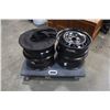 Image 4 : Set of 4 - 15" black steel rims