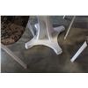 Image 4 : ROUND WHITE DINING TABLE WITH 4 METAL CHAIRS