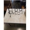 Image 2 : PYREX AND FIRE KING BAKEWARE AND METAL STANDS