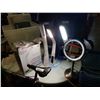 Image 1 : 3 Ott lites two with cords and led vanity mirror