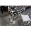 Image 3 : METAL FRAME VANITY WITH STOOL