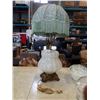 Image 1 : VINTAGE BRASS AND GLASS LAMP