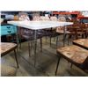 Image 8 : VINTAGE DINING TABLE WITH 6 CHAIRS