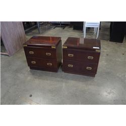 PAIR OF DURHAM FURNITURE 2 DRAWER NIGHTSTANDS