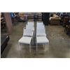 Image 1 : 6 WHITE METAL DINING CHAIRS
