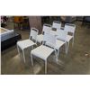Image 2 : 6 WHITE METAL DINING CHAIRS