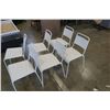 Image 3 : 6 WHITE METAL DINING CHAIRS