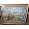 Image 2 : LARGE WOVEN ART - BOAT ON BEACH